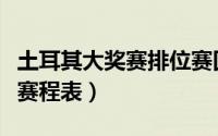 土耳其大奖赛排位赛回放（土耳其大师赛八强赛程表）