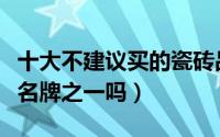 十大不建议买的瓷砖品牌（欧神诺瓷砖是十大名牌之一吗）