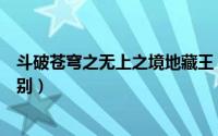 斗破苍穹之无上之境地藏王（斗破苍穹之无上之境天藏王级别）