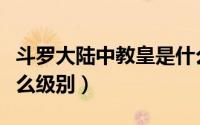 斗罗大陆中教皇是什么级别（斗罗大陆教皇什么级别）