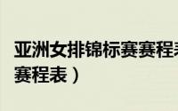 亚洲女排锦标赛赛程表图片（亚洲女排锦标赛赛程表）