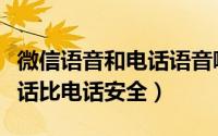 微信语音和电话语音哪个更安全（微信语音通话比电话安全）