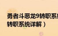 勇者斗恶龙9转职系统详解图（勇者斗恶龙9转职系统详解）