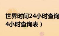 世界时间24小时查询表美国中国（世界时间24小时查询表）