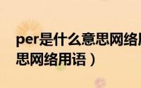 per是什么意思网络用语缩写（per是什么意思网络用语）