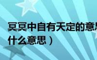 冥冥中自有天定的意思（冥冥中自有天注定是什么意思）