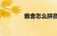 雅舍怎么拼音（雅舍读音）