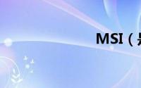 MSI（是什么）