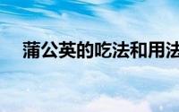 蒲公英的吃法和用法（蒲公英十种吃法）