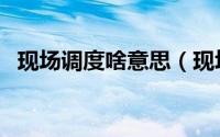 现场调度啥意思（现场调度会是什么意思）