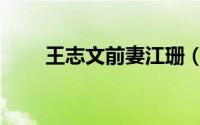 王志文前妻江珊（王志文结婚几次）