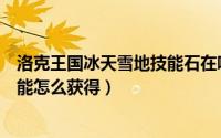 洛克王国冰天雪地技能石在哪怎么得（洛克王国冰天雪地技能怎么获得）