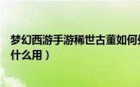 梦幻西游手游稀世古董如何处理（梦幻西游手游稀世古董有什么用）
