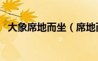 大象席地而坐（席地而坐的大象代表什么）