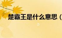 楚霸王是什么意思（楚霸王是哪个朝代）