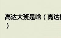 高达大班是啥（高达模型里面大班是什么意思）