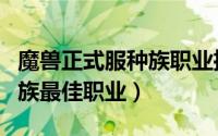 魔兽正式服种族职业推荐（魔兽世界正式服种族最佳职业）
