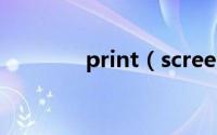 print（screen是什么意思）