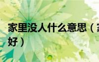 家里没人什么意思（家里没人叫大声一点好不好）