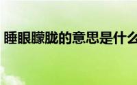 睡眼朦胧的意思是什么（朦胧的意思是什么）