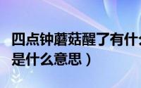 四点钟蘑菇醒了有什么笑点（四点蘑菇就醒了是什么意思）