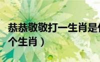 恭恭敬敬打一生肖是什么动物（恭恭敬敬打一个生肖）
