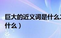 巨大的近义词是什么二年级（巨大的近义词是什么）