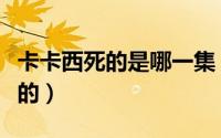 卡卡西死的是哪一集（卡卡西之死是怎么复活的）