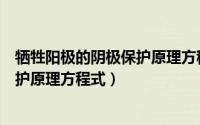 牺牲阳极的阴极保护原理方程式是什么（牺牲阳极的阴极保护原理方程式）