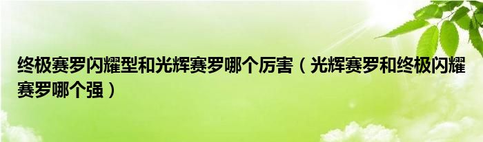 终极赛罗闪耀型和光辉赛罗哪个厉害（光辉赛罗和终极闪耀赛罗哪个强）