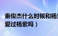 秦俊杰什么时候和杨紫在一起的（秦俊杰真的爱过杨紫吗）