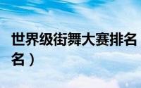 世界级街舞大赛排名（世界街舞大赛含金量排名）