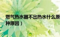 燃气热水器不出热水什么原因?（燃气热水器不出热水有几种原因）