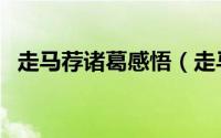 走马荐诸葛感悟（走马荐诸葛的名人名言）
