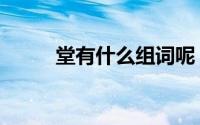 堂有什么组词呢（堂有什么组词）