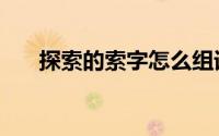 探索的索字怎么组词（索字怎么组词）