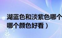 湖蓝色和淡紫色哪个显白（湖蓝色和紫色t恤哪个颜色好看）