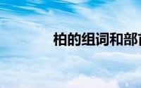 柏的组词和部首（柏的组词）
