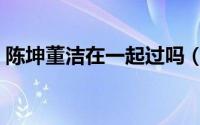 陈坤董洁在一起过吗（陈坤与董洁结婚了吗）