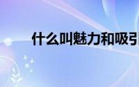 什么叫魅力和吸引力（什么叫魅力）