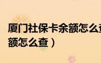 厦门社保卡余额怎么查询不到（厦门社保卡余额怎么查）