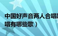 中国好声音两人合唱歌曲（中国好声音双人对唱有哪些歌）