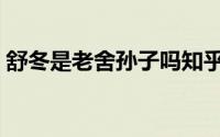 舒冬是老舍孙子吗知乎（舒冬是老舍孙子吗）
