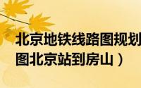 北京地铁线路图规划图2035（北京地铁线路图北京站到房山）