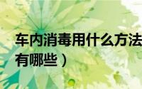 车内消毒用什么方法?（汽车车内消毒的方法有哪些）