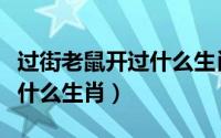 过街老鼠开过什么生肖（老鼠过街人人喊打是什么生肖）