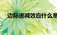 边际递减效应什么意思（边际递减效应）