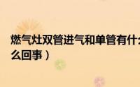 燃气灶双管进气和单管有什么区别（双管低压煤气灶回火怎么回事）