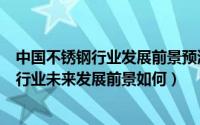 中国不锈钢行业发展前景预测与转型升级分析报告（不锈钢行业未来发展前景如何）