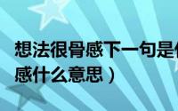 想法很骨感下一句是什么（想法很美好现实骨感什么意思）